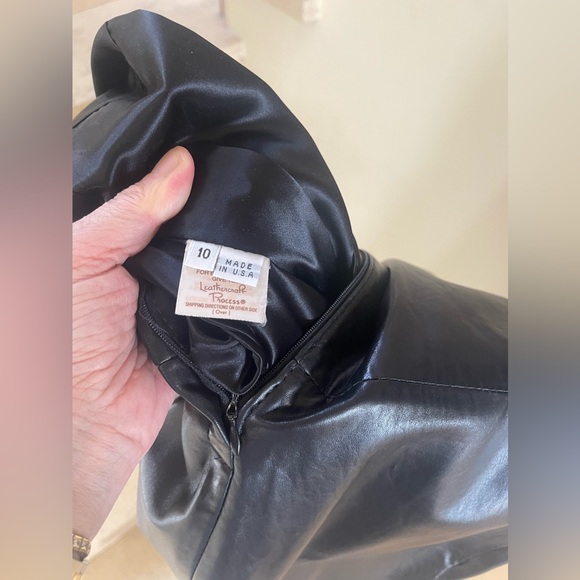 VINTAGE MARC JACOBS BLACK LEATHER DRESS - Picture 14 of 16